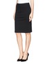 Front View - Click To Enlarge - ARMANI COLLEZIONI - Stretch gabardine pencil skirt