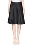 Main View - Click To Enlarge - ARMANI COLLEZIONI - Pleat cotton blend flare skirt