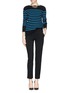 Figure View - Click To Enlarge - ARMANI COLLEZIONI - Virgin wool blend stretch waist pants