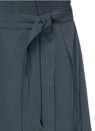 Detail View - Click To Enlarge - ARMANI COLLEZIONI - Apron skirt wool dress