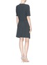 Back View - Click To Enlarge - ARMANI COLLEZIONI - Apron skirt wool dress