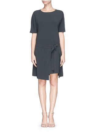 Main View - Click To Enlarge - ARMANI COLLEZIONI - Apron skirt wool dress