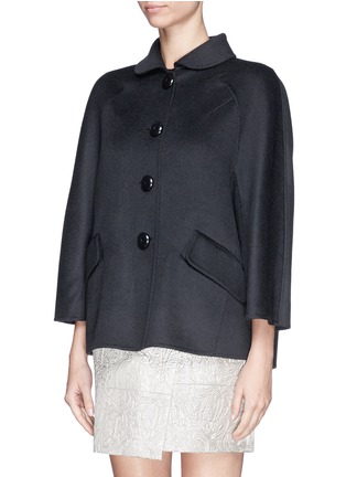Front View - Click To Enlarge - ARMANI COLLEZIONI - Oversize cashmere coat