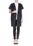 Figure View - Click To Enlarge - ARMANI COLLEZIONI - Collarless cashmere coat