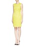 Figure View - Click To Enlarge - ARMANI COLLEZIONI - Butterfly cape back sleeveless dress
