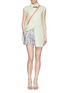 Figure View - Click To Enlarge - ARMANI COLLEZIONI - Sleeveless linen shirt dress