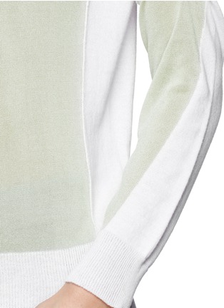 Detail View - Click To Enlarge - ARMANI COLLEZIONI - Colourblock raglan sleeve sweater