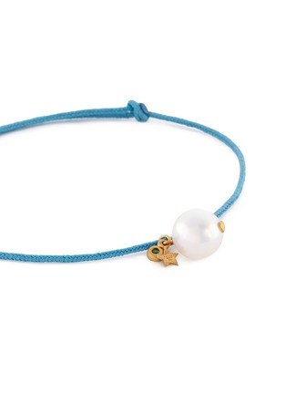 Detail View - Click To Enlarge - TASAKI - 'Moon & Heart-drop' garnet Akoya pearl charm bracelet