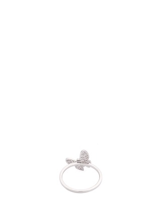 Figure View - Click To Enlarge - ANYALLERIE - 'Butterfly' diamond 18k white gold ring