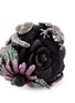 Detail View - Click To Enlarge - LYDIA COURTEILLE - 'Rose and Frog' diamond ebony wood ring
