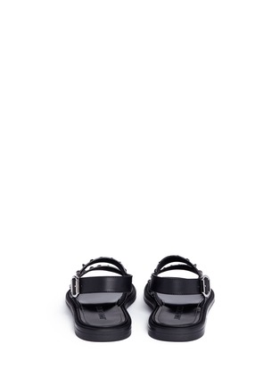Back View - Click To Enlarge - JIMMY CHOO - 'Clint' stud double band leather sandals