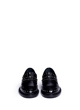 Figure View - Click To Enlarge - JIMMY CHOO - 'Don' stud leather loafers