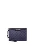 Main View - Click To Enlarge - JIMMY CHOO - 'Derek' embossed star leather mini zip pouch