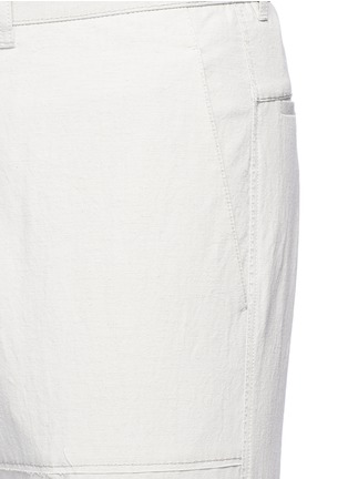 Detail View - Click To Enlarge - LANVIN - Cotton-linen hopsack pants