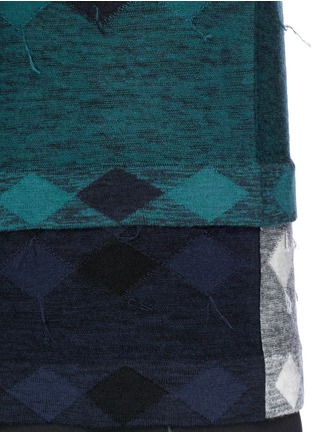 Detail View - Click To Enlarge - LANVIN - Diamond intarsia purl knit sweater