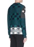 Back View - Click To Enlarge - LANVIN - Diamond intarsia purl knit sweater