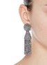 Figure View - Click To Enlarge - OSCAR DE LA RENTA - 'Classic Short' beaded tassel drop clip earrings