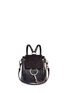 Main View - Click To Enlarge - CHLOÉ - 'FAYE' MINI SUEDE FLAP LEATHER BACKPACK