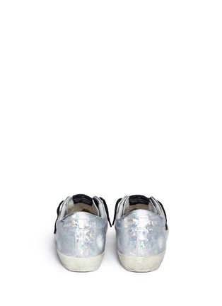 Back View - Click To Enlarge - GOLDEN GOOSE - 'Superstar' shattered print holographic leather sneakers