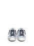 Front View - Click To Enlarge - GOLDEN GOOSE - 'Superstar' shattered print holographic leather sneakers