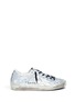 Main View - Click To Enlarge - GOLDEN GOOSE - 'Superstar' shattered print holographic leather sneakers