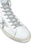 Detail View - Click To Enlarge - GOLDEN GOOSE - 'Francy' smudged leather high top sneakers