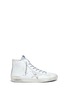 Main View - Click To Enlarge - GOLDEN GOOSE - 'Francy' smudged leather high top sneakers