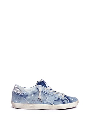 Main View - Click To Enlarge - GOLDEN GOOSE - Superstar' bleach effect jersey sneakers