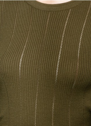 Detail View - Click To Enlarge - IVY PARK - Pointelle stitch cropped sweater