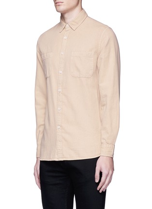 Front View - Click To Enlarge - TOPMAN - Stone wash cotton shirt