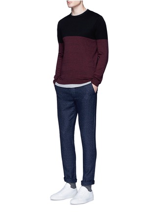 Figure View - Click To Enlarge - TOPMAN - Skinny fit wool blend hopsack pants