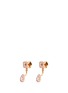 Main View - Click To Enlarge - MESSIKA - 'My Twin' detachable diamond 18k rose gold earrings