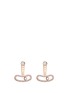 Main View - Click To Enlarge - MESSIKA - 'Move Uno' detachable diamond 18k rose gold earrings