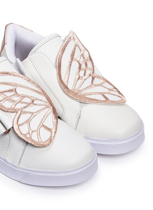 Detail View - Click To Enlarge - SOPHIA WEBSTER - 'Bibi Low Top Mini' butterfly embroidery toddler leather sneakers