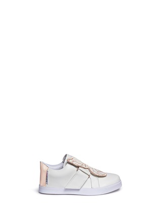 Main View - Click To Enlarge - SOPHIA WEBSTER - 'Bibi Low Top Mini' butterfly embroidery toddler leather sneakers