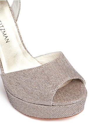 Detail View - Click To Enlarge - STUART WEITZMAN - 'Sashay' glitter mesh platform sandals