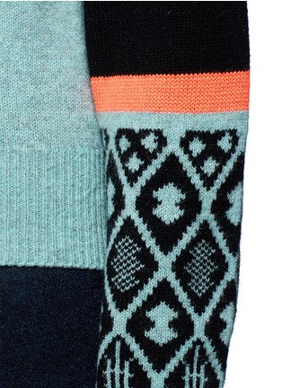 Detail View - Click To Enlarge - TOGA ARCHIVES - Colourblock geometric intarsia wool blend sweater