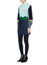 Figure View - Click To Enlarge - TOGA ARCHIVES - Colourblock geometric intarsia wool blend sweater