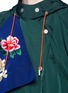 Detail View - Click To Enlarge - ANGEL CHEN - Floral goldfish Chinese calligraphy embroidered windbreaker