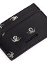 Detail View - Click To Enlarge - LANVIN - Black widow print leather card case