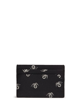 Figure View - Click To Enlarge - LANVIN - Black widow print leather card case