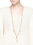 Figure View - Click To Enlarge - CHLOÉ - 'Kay' Swarovski pearl brass matinee necklace