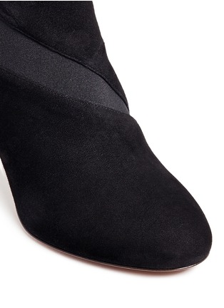 Detail View - Click To Enlarge - ALAÏA - Wavy side gores suede ankle boots