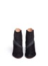 Front View - Click To Enlarge - ALAÏA - Wavy side gores suede ankle boots