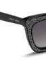 Detail View - Click To Enlarge - JIMMY CHOO - 'Estelle' lace brow bar metal sunglasses