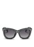 Main View - Click To Enlarge - JIMMY CHOO - 'Estelle' lace brow bar metal sunglasses