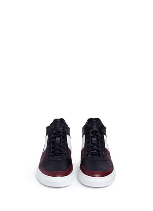 Front View - Click To Enlarge - FACTO - 'Vesta' colourblock mid top leather sneakers