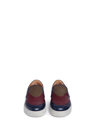 Front View - Click To Enlarge - FACTO - 'Aurora' colourblock leather skate slip-ons