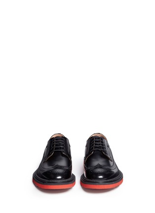 Front View - Click To Enlarge - PAUL SMITH - 'Grand' brogue leather Derbies