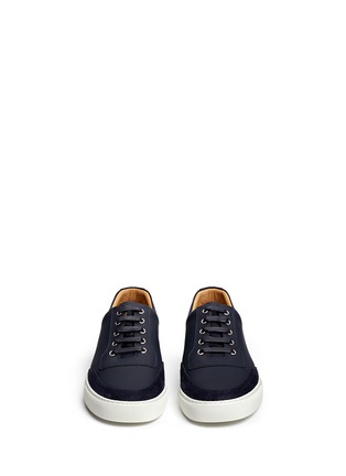 Front View - Click To Enlarge - HARRYS OF LONDON - 'Mr Jones 2' suede trim tech leather sneakers
